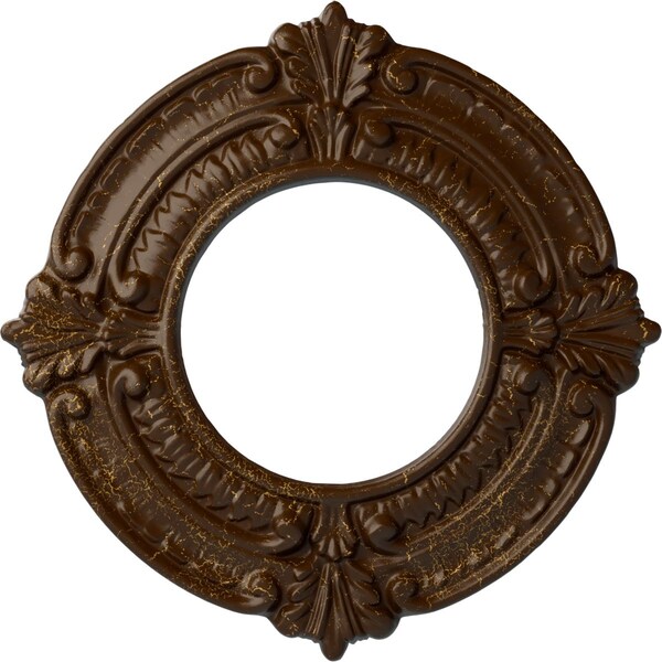 Ekena Millwork Benson Ceiling Medallion (Fits Canopies up to 4 1/8"), 9"OD x 4 1/8"ID x 5/8"P, Root Beer Crackle CM09BNRBC - main